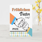 Goddad Duitse Vaderdag Eerste Bump Kaart (Gele Bloem)