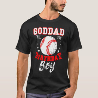 Goddad van de verjaardag jongen honkbal thema bday t-shirt
