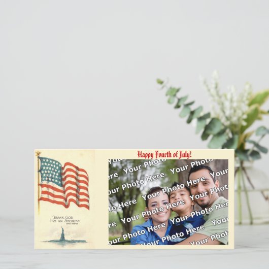 Goddank ben ik een Amerikaanse fotokaart (Staand voorkant)