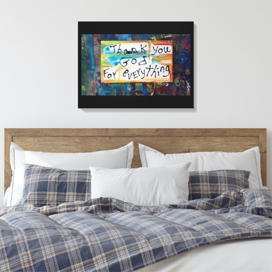 Goddank Canvas Afdruk (Insitu (Slaapkamer))