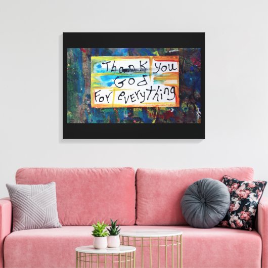 Goddank Canvas Afdruk (Insitu (Woonkamer))