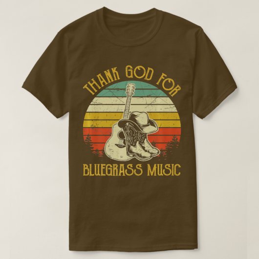 Goddank voor Bluegrass Music Country Southern Wes T-shirt (Design voorkant)