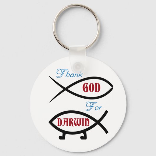Goddank voor Darwin Sleutelhanger (Voorkant)