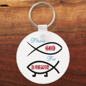 Goddank voor Darwin Sleutelhanger (Voorkant)