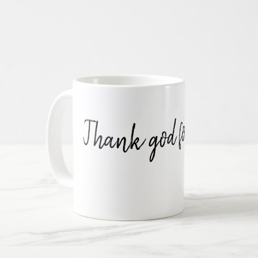 Goddank voor de koffie - Mok (Voorkant links)