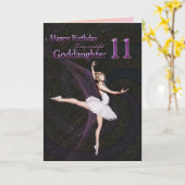 Goddaughter age 11, a ballerina birthday card kaart (Gele Bloem)