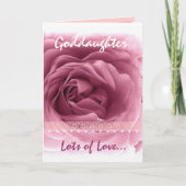 GODDAUGHTER Birthday - Roze roze roze en ongerijmd Kaart (Voorkant)