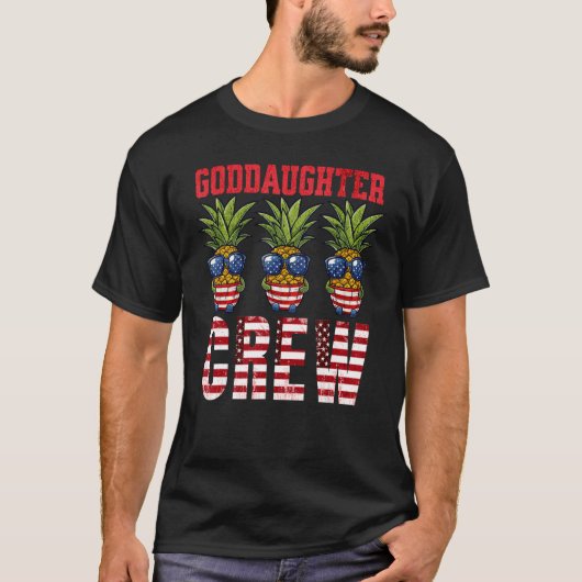 GODDAUGHTER CREW 4TH OF JULY PATRIOTIC SUNGLASSES  T-SHIRT (Voorkant)