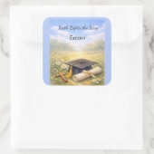 Goddaughter Graduation Personalized Christian Gift Vierkante Sticker (Tas)