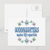 Goddaughters Sparkle Briefkaart (Voorkant / Achterkant)