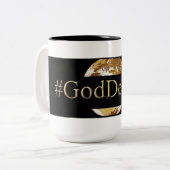 #GODDEEPER (TM) Black 15 oz Two-Tone Mok (Voorkant links)