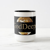 #GODDEEPER (TM) Black 15 oz Two-Tone Mok (Center)