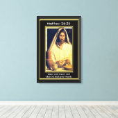 Goddelijk Avondmaal: Brood breken met Jezus Canvas Afdruk (Insitu (Houten vloer))