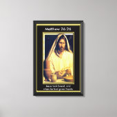 Goddelijk Avondmaal: Brood breken met Jezus Canvas Afdruk (Voorkant)