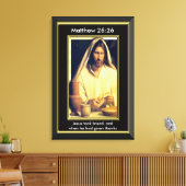 Goddelijk Avondmaal: Brood breken met Jezus Canvas Afdruk (Insitu (Woonkamer))