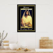 Goddelijk Avondmaal: Brood breken met Jezus Poster (Keuken)