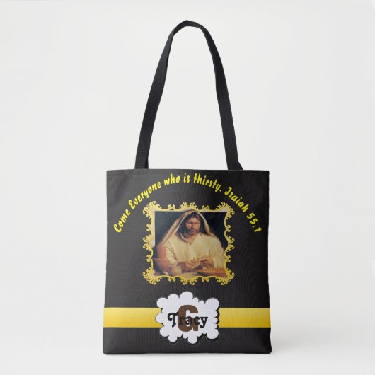 Goddelijk Avondmaal: Brood breken met Jezus Tote Bag (Voorkant)