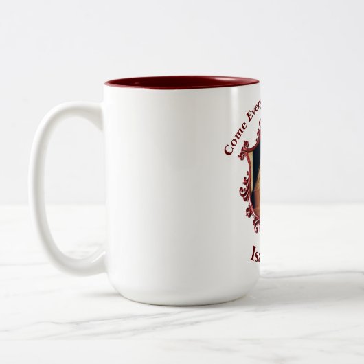 Goddelijk Avondmaal: Brood breken met Jezus Tweekleurige Koffiemok (Links)