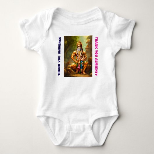 Goddelijk babypak – Hanuman, De Redder Romper (Voorkant)