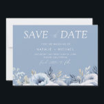 Goddelijk Blauwe Prachtige Bloemige Bruiloft Save The Date<br><div class="desc">Goddelijk Blauwe Prachtige Bloemige Bruiloft Sla de Datum Op

Bekijk de bijpassende collectie in Niche and Nest Store</div>