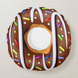 Goddelijk Decadent Doughnut - Sprinkles Back Rond Kussen