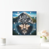 Goddelijk Geloof: De Heer is mijn rots Vierkante Klok (Huis)