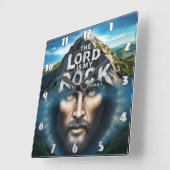 Goddelijk Geloof: De Heer is mijn rots Vierkante Klok (Hoek)