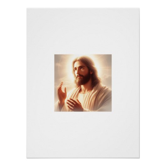 Goddelijk licht: een portret van Jezus Christus Perfect Poster (Voorkant)