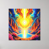 Goddelijk Licht Stad Ontwaken Canvas Afdruk (Voorkant)
