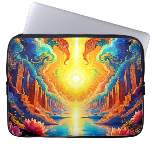 Goddelijk Licht Stad Ontwaken Laptop Sleeve