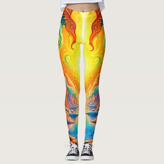 Goddelijk Licht Stad Ontwaken Leggings (Voorkant)