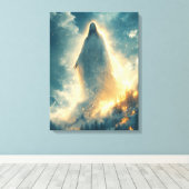 Goddelijk licht - Waterverf van Jezus Canvas Afdruk (Insitu (Houten vloer))