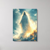 Goddelijk licht - Waterverf van Jezus Canvas Afdruk (Voorkant)
