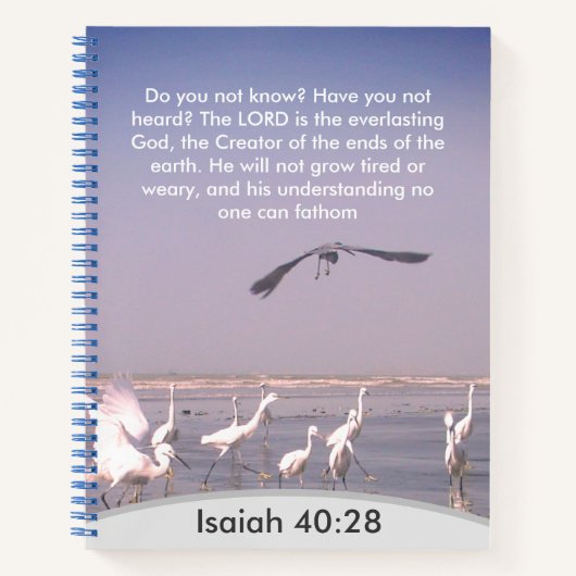 Goddelijk ondoorgrondelijk begrip: Jesaja 40:28 Notitieboek (Voorkant)