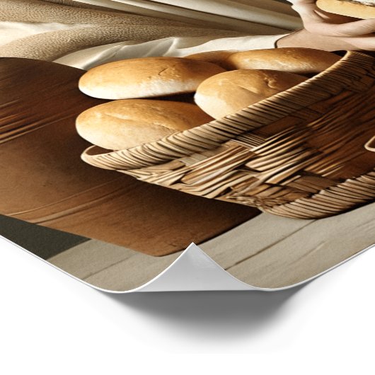 Goddelijk Sacrament: Jezus breekt het brood Poster (Hoek)