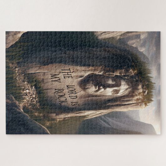 Goddelijk standbeeld: De Heer is mijn rots Legpuzzel (Horizontaal)