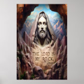 Goddelijk standbeeld: De Heer is mijn rots Poster (Voorkant)