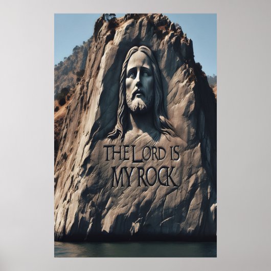 Goddelijk standbeeld: De Heer is mijn rots Poster (Voorkant)