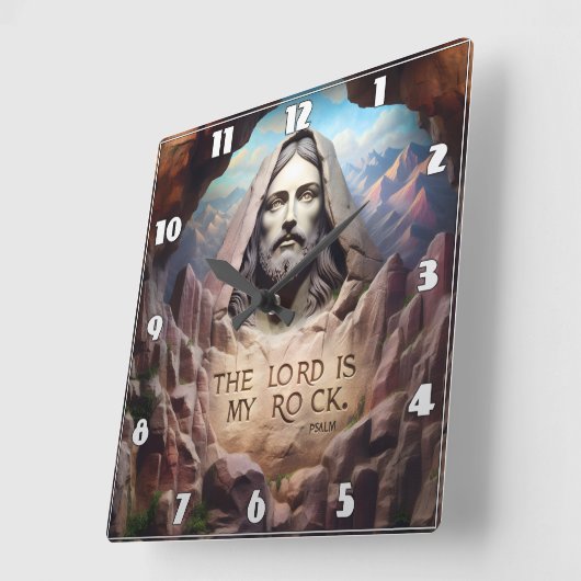 Goddelijk standbeeld: De Heer is mijn rots Vierkante Klok (Hoek)
