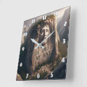 Goddelijk standbeeld: De Heer is mijn rots Vierkante Klok (Hoek)