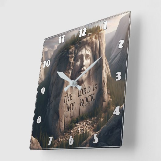 Goddelijk standbeeld: De Heer is mijn rots Vierkante Klok (Hoek)