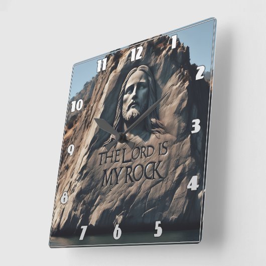 Goddelijk standbeeld: De Heer is mijn rots Vierkante Klok (Hoek)