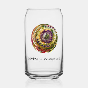 Goddelijk verbonden mantra- en gebedsportaal blikvorm glas
