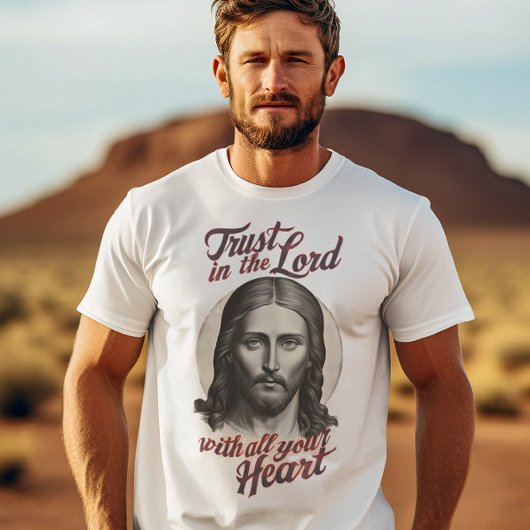 Goddelijk Vertrouwen: Jezus Bericht T-shirt