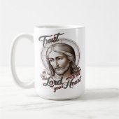 Goddelijk Vertrouwen: Jezus moedigt vertrouwen in  Koffiemok (Links)