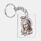 Goddelijk Vertrouwen: Jezus moedigt vertrouwen in  Sleutelhanger (Voorkant Links)