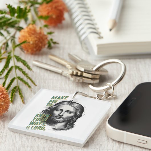 Goddelijk verzoek: Laat me uw wegen kennen, o Heer Sleutelhanger (Voorkant Rechts)