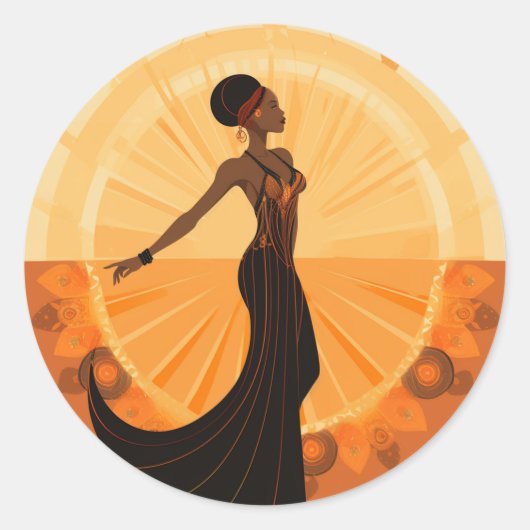 GODDELIJK VROUWELIJK #5 RONDE STICKER (Voorkant)