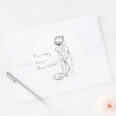 Goddelijk wezen ....Menselijke cherub sticker (Envelop)