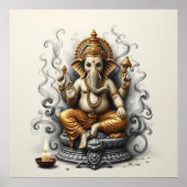Goddelijke Aanwezigheid: Ganesha Art Poster (Voorkant)